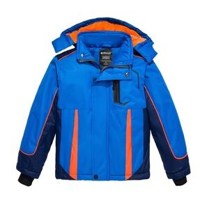 Wantdo Boy’s Blue and Orange Ski/Snowboard Jacket, size 14-16